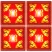 Салфетки Пасхальные Красные, набор из 4шт, 30х30см