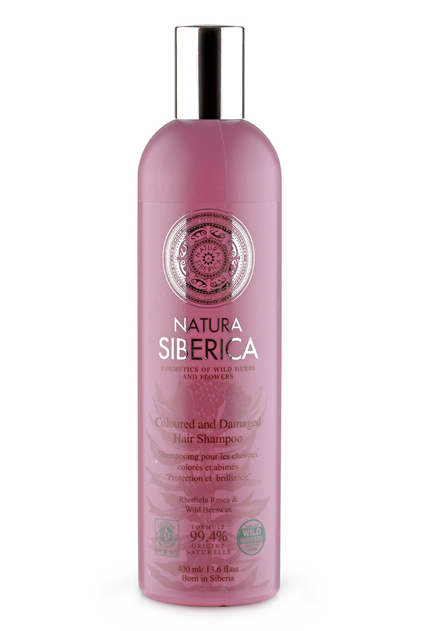 Hair Shampoo "Protection & Shine" for Colored & Damaged Hair with Rhodiola Rosea and Beeswax, 13.52oz/400ml
