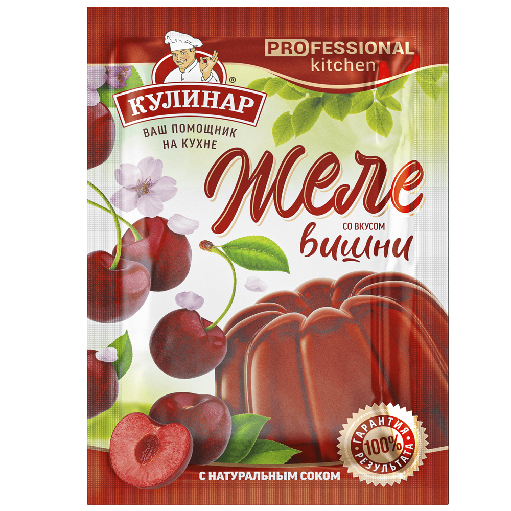 Вишневое Желе с Натуральным Соком, Кулинар, 40 г