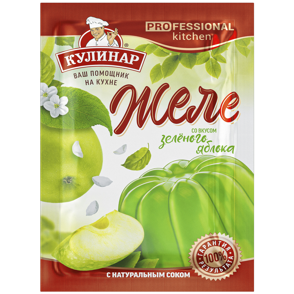 Яблочное Желе с Натуральным Соком, Кулинар, 40 г