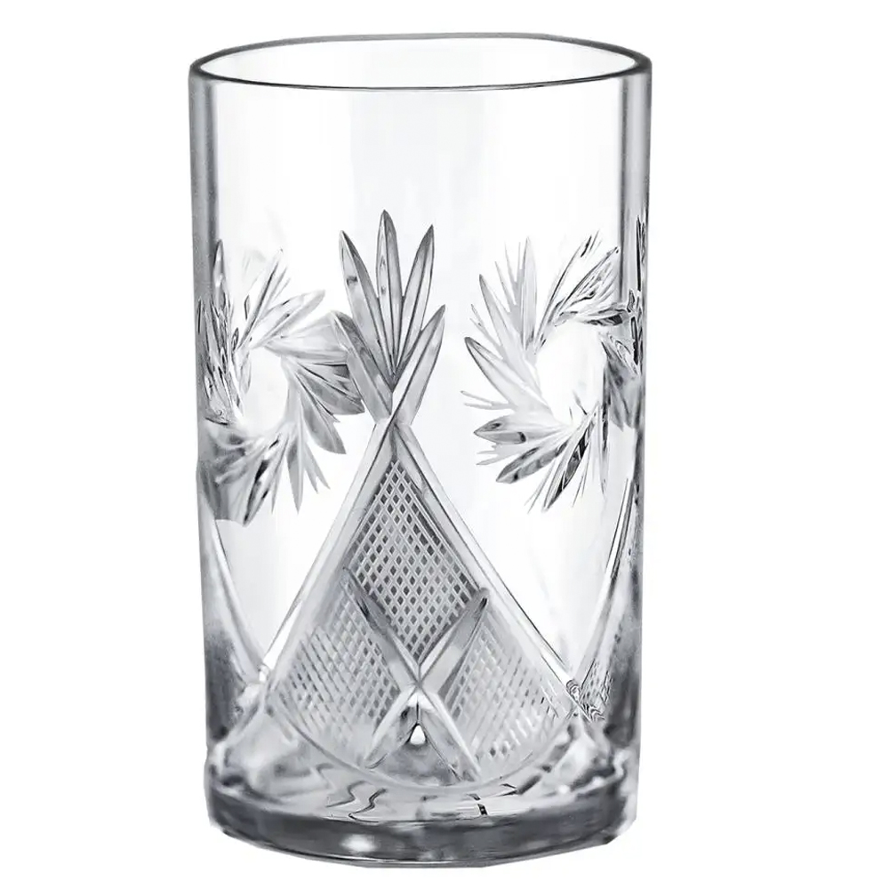 Nickel-Plated Blackened Tea Glass Holder With Crystal Glass 250 ml “Vysotsky”, Kolchugino Melchior