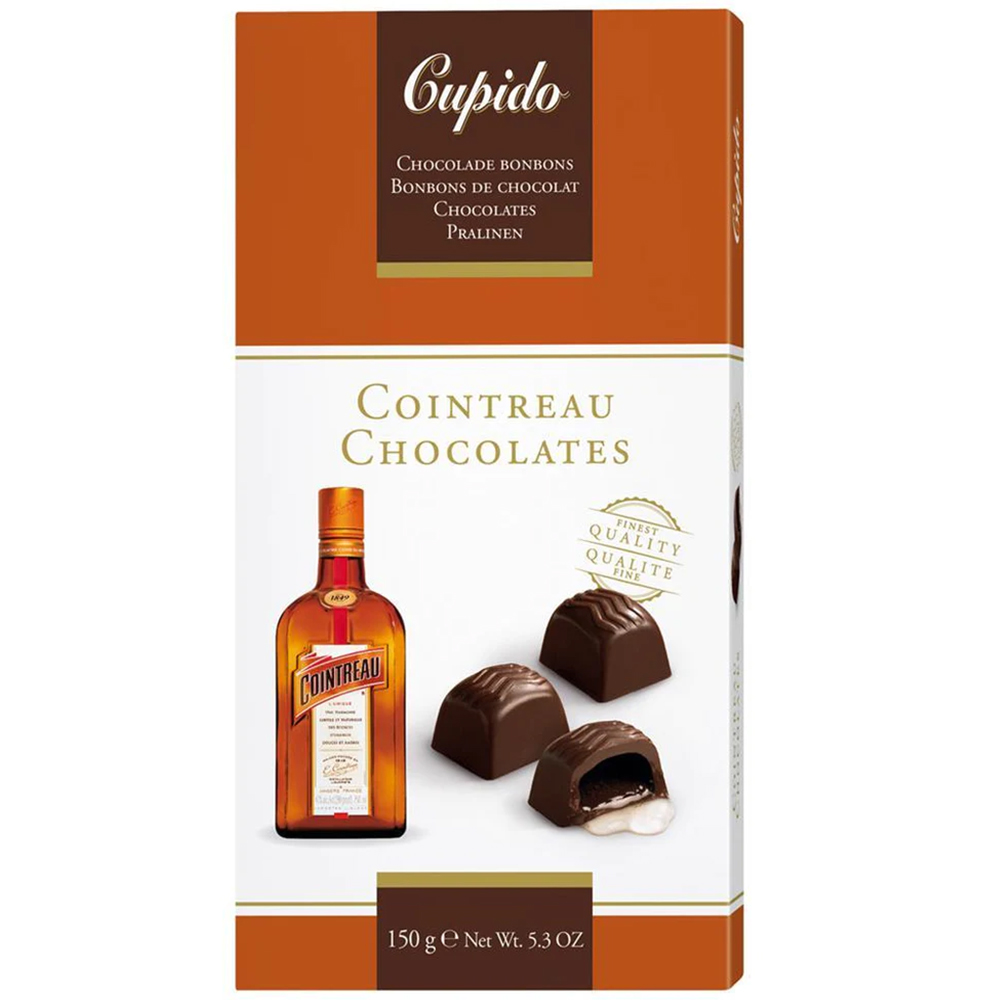 Шоколадные Конфеты с Апельсиновым Ликером Cointreau, Купидон, 150г
