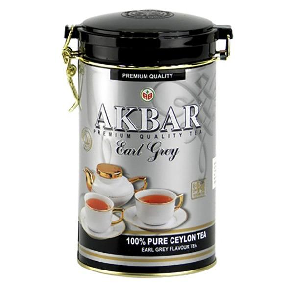 Akbar Чай Earl Grey, жестяная банка, 0.5 lb / 225g