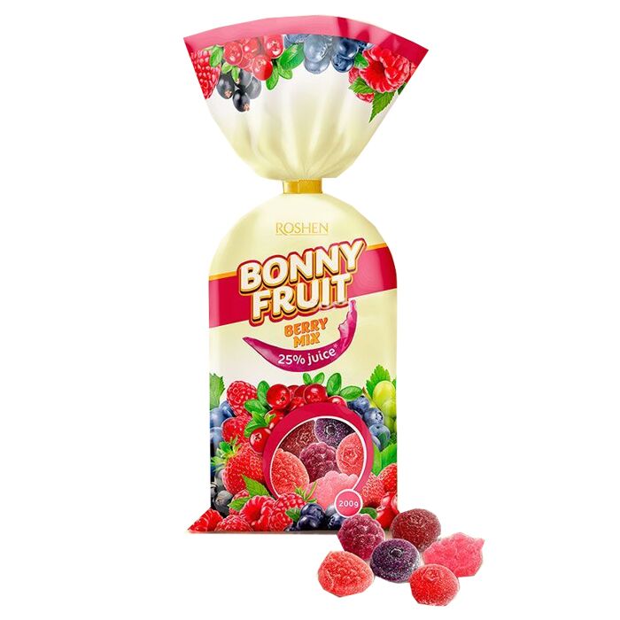 Желейные конфеты Bonny-fruit ягодный микс, 0.44 lb/ 200g