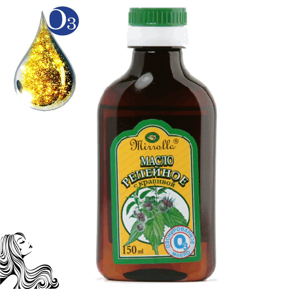 Озонированное репейное масло с экстрактом крапивы, 5.07 oz / 150 ml