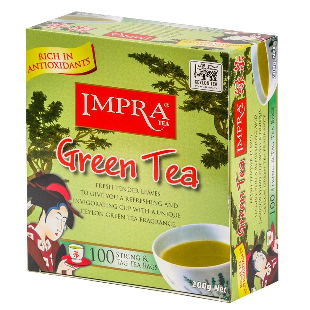 Зеленый чай Impra, 100 пакетиков