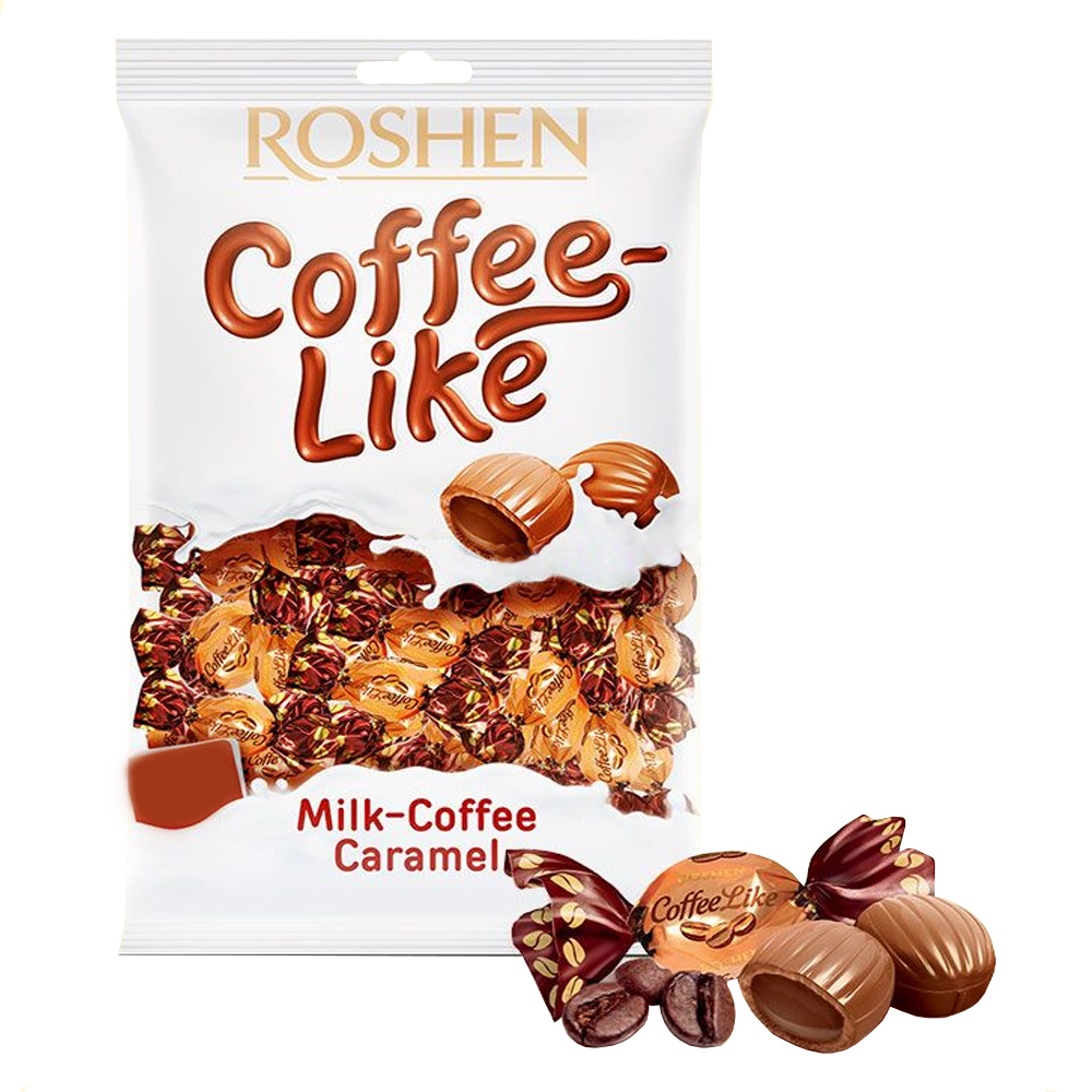 Молочно-Кофейная Карамель с Экстрактом Натурального Кофе, Coffee Like, Roshen, 1000г/ 2.2паунда