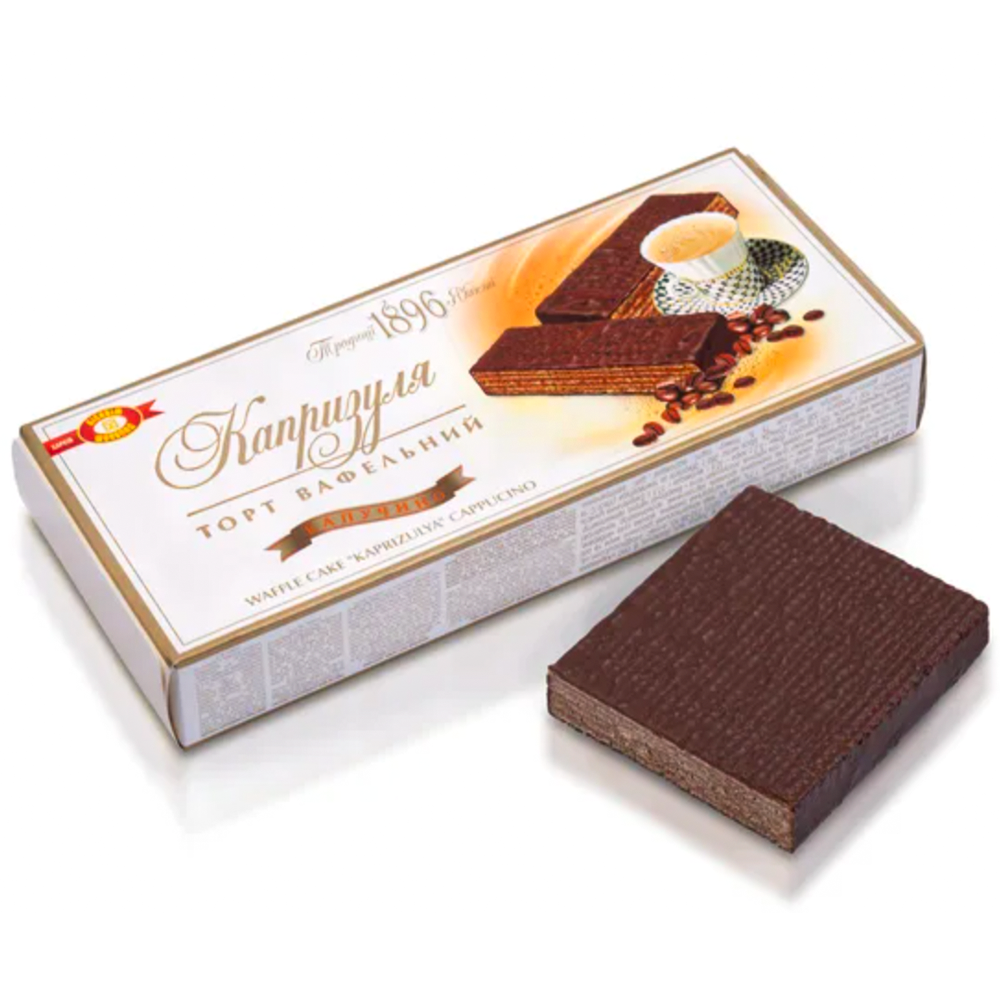 Вафельный шоколадный торт "Капризуля" с капучино, 0.49 lb / 220 g