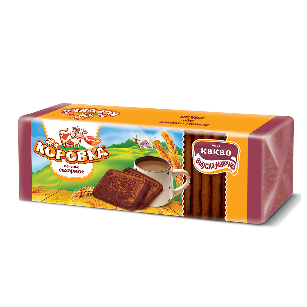 Печенье сахарное "Коровка" с какао, 375 г