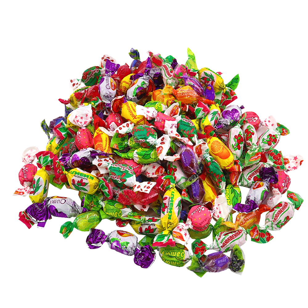 Ассорти карамельных конфет с фруктовой начинкой, 0.45 кг