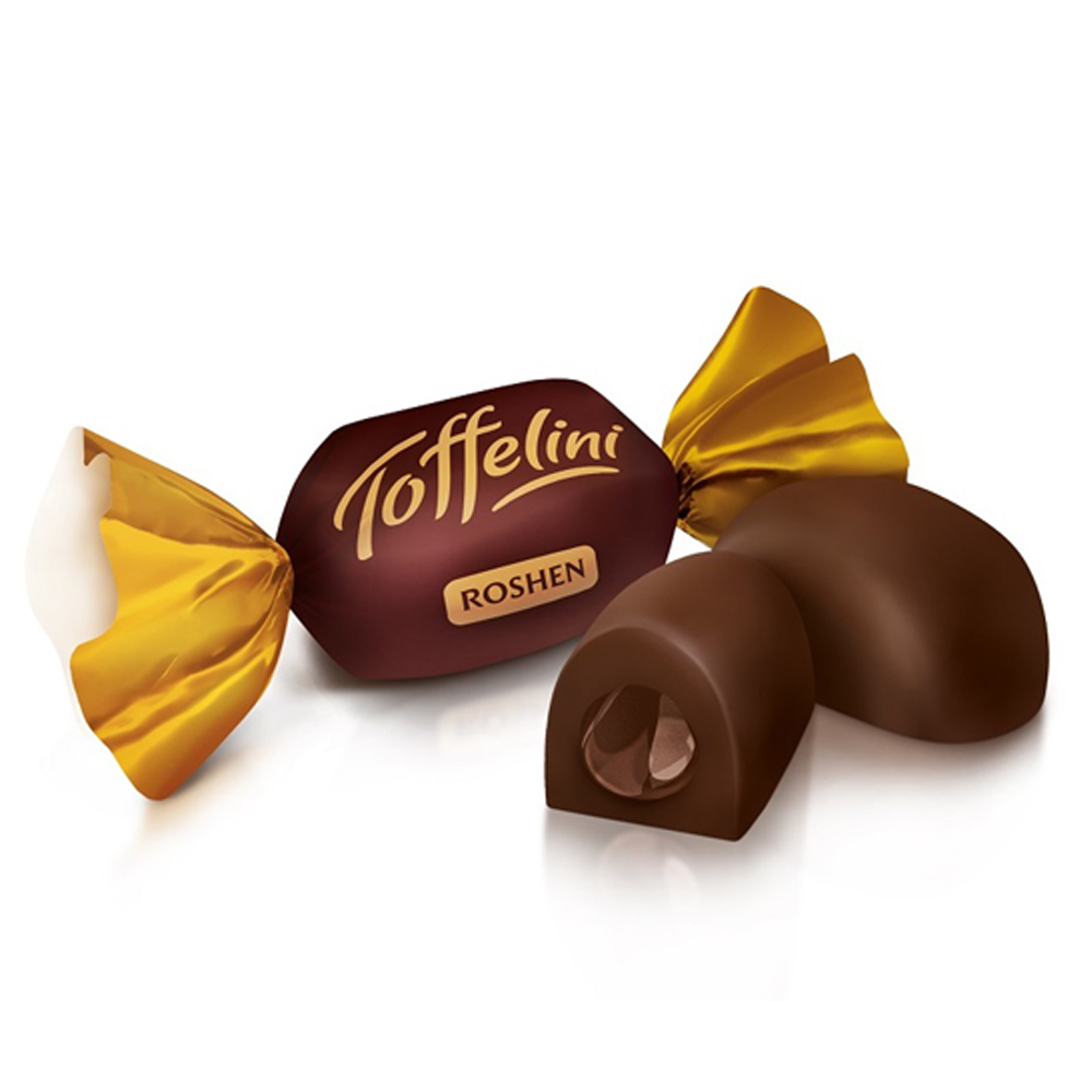 Конфеты с Шоколадной Начинкой Toffelini, Рошен, 226 г/ 0.5 паунда