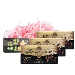 Набор Шоколад Бабаевский горький элитный 75% какао 100 г * 3 шт