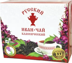 Русский Иван-чай Классический, 100 чайных пакетиков с ярлычком, 150 г/ 0.33 lb