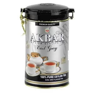 Akbar Чай Earl Grey, жестяная банка, 0.5 lb / 225g