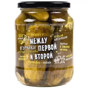 Огурчики Маринованные «Зеленый Русский», Между Первой и Второй, 680г