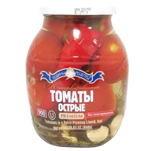 Консервированные острые томаты, Тещины Рецепты, 900 г