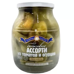 Бочковое Ассорти Помидоры и Огурцы, Тещины Рецепты, 840г