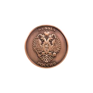 Сувенирная Монета Герб России, металл цвет Медь, 2.6 см