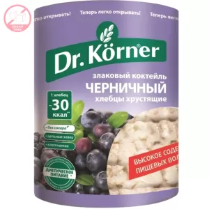 Хлебцы Злаковый Коктейль Черничный БЕЗ САХАРА, Dr. Korner, 100 г