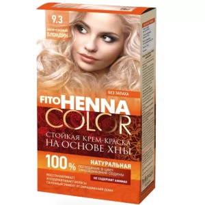 Стойкая Крем-Краска для Волос Henna Color, тон 9.3 Жемчужный Блондин, 115 мл
