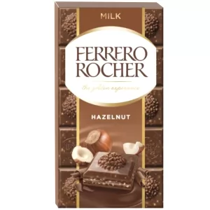 Молочный Шоколад с Фундуком, Ferrero Rocher, 90 г/ 3,17 унции