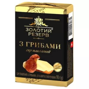Сыр Плавленый с Грибами, Золотой Резерв, 90 г