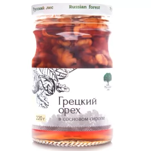 Полезный Десерт "Грецкий Орех в Сосновом Сиропе", Русский Лес, 220г