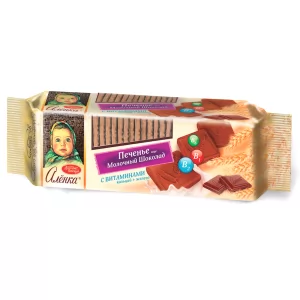 Печенье Алёнка Молочный Шоколад с Витаминами, Красный Октябрь, 190 г
