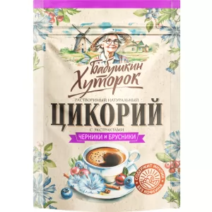 Цикорий Растворимый с Черникой и Брусникой, Бабушкин Хуторок, 100г