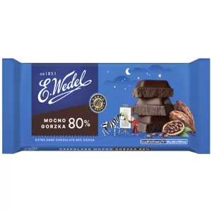 Экстра Темный Шоколад 80% Какао, E. Wedel, 80 г 