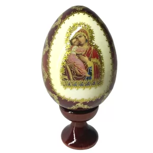 Яйцо Деревянное Владимирская Икона Божией Матери #4