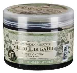 Натуральное Сибирское Черное Мыло для Ухода за Телом и Волосами