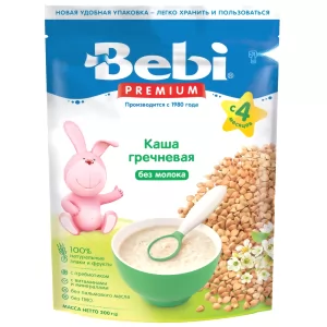 Детская Каша Гречневая Безмолочная 4+, Bebi, 200г